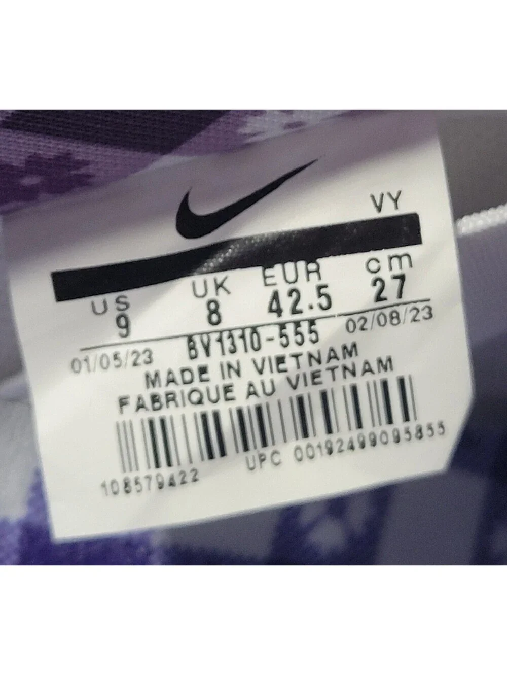 Nike SB Purple Lobster Concepts Insole Size 9